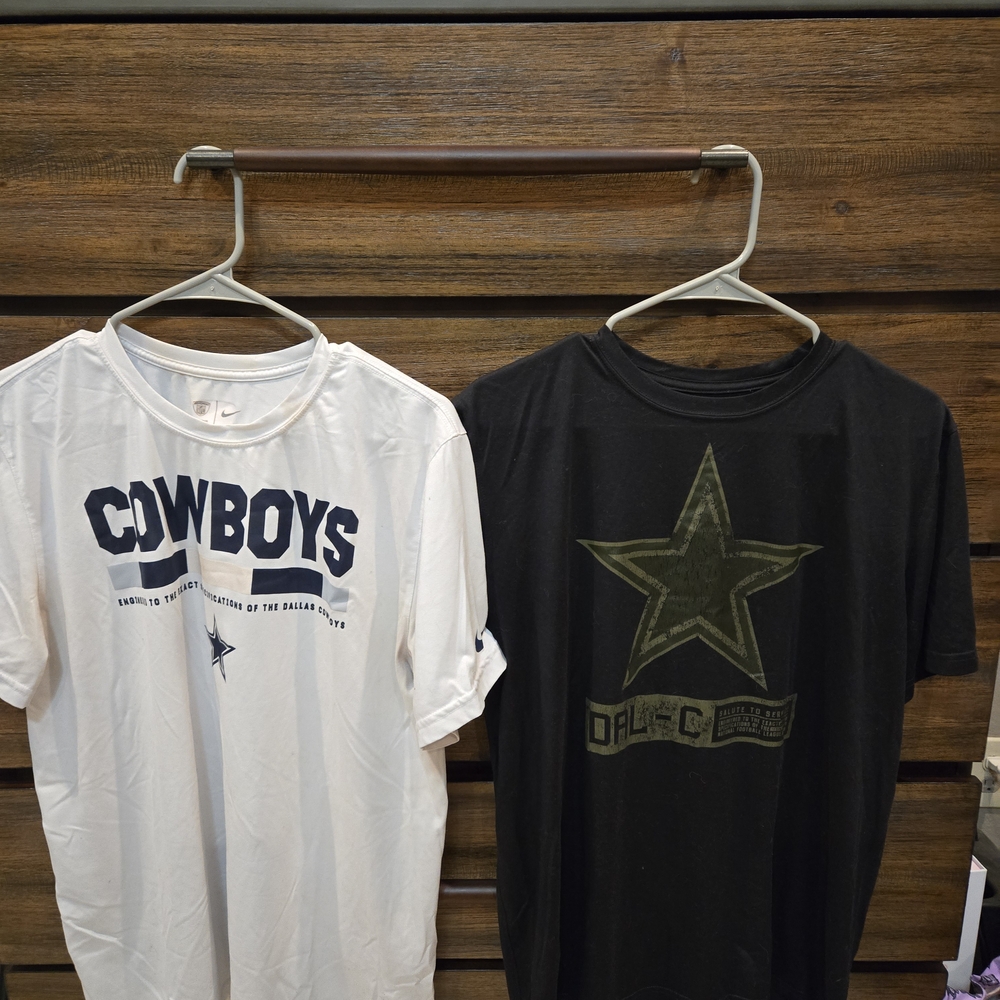 Dallas Cowboys Nike White and Black Shirts Size Large Extra Preloved